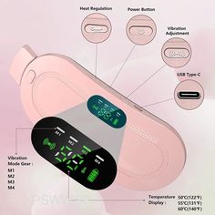 Portable Electric Heating Pad | Cordless Rechargeable Waist & Stomach Massager