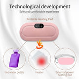 Portable Electric Heating Pad | Cordless Rechargeable Waist & Stomach Massager