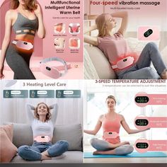 Portable Electric Heating Pad | Cordless Rechargeable Waist & Stomach Massager